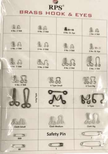 Blouse hooks supplied by RPS